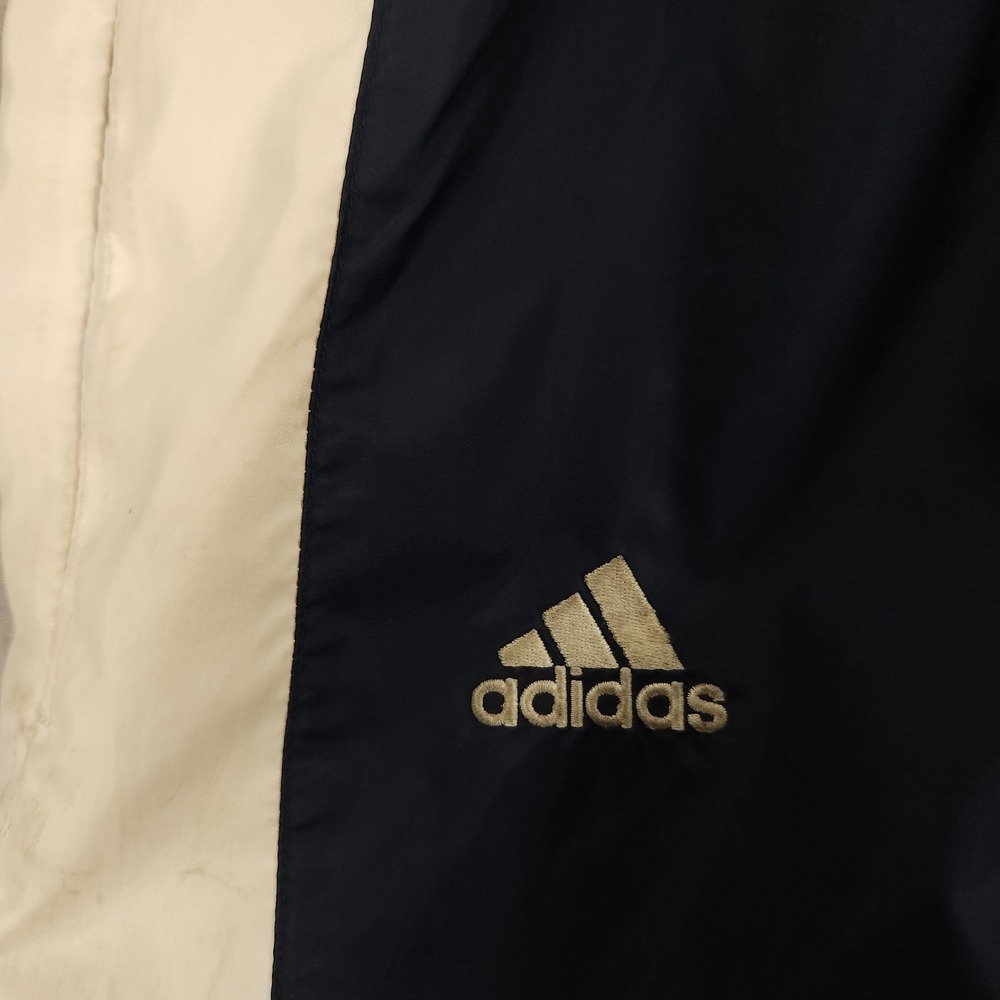 Vintage 2000's Adidas Windbreaker Nylon Blue Track Pants Ankle Zip Men's Size M - Picture 13 of 14
